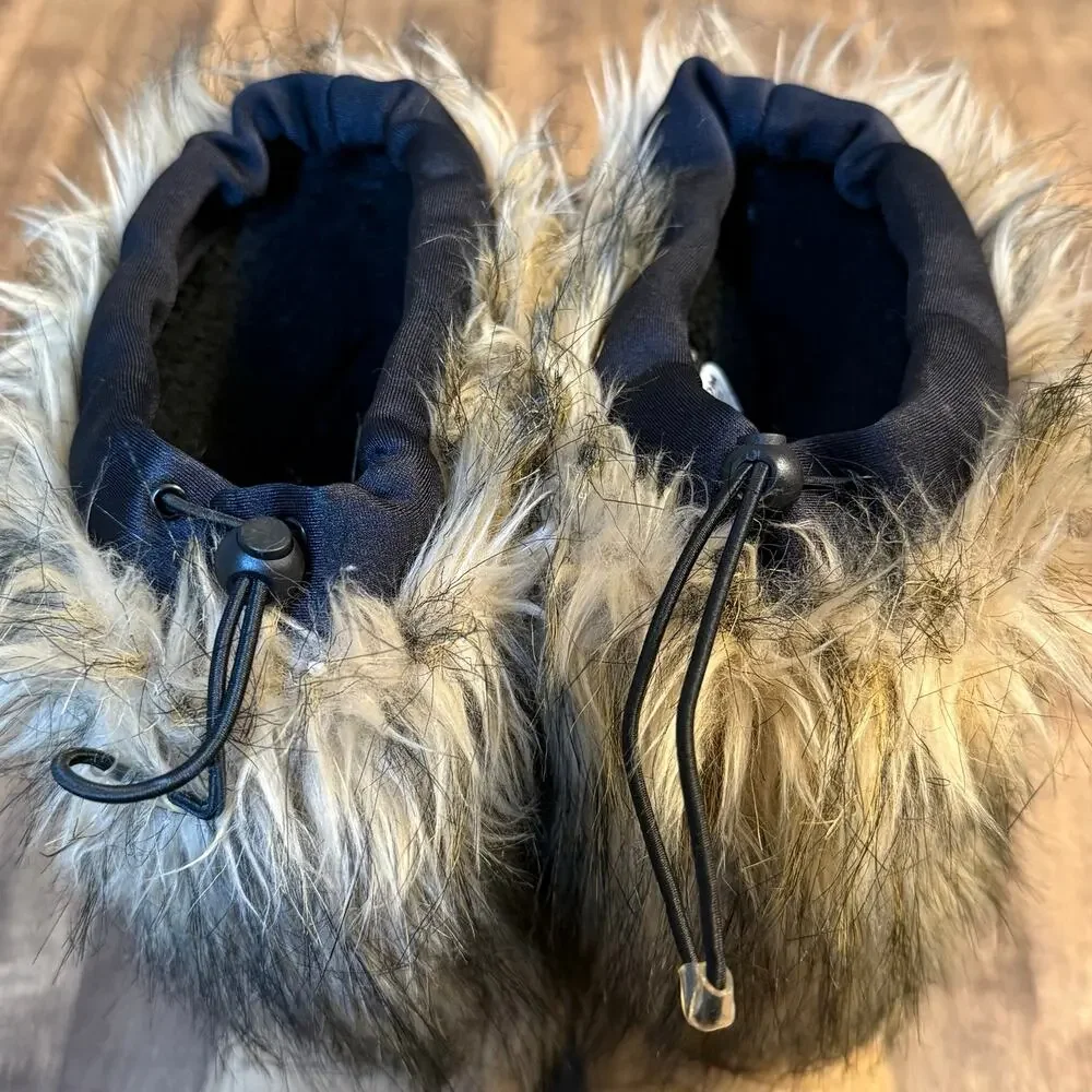 Sorel Ahnah Boots Leather Faux Fur Winter Waterproof Pull On Tan Women’s 8.5